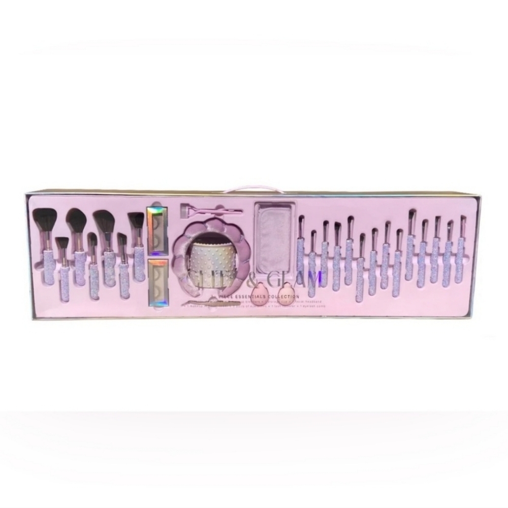 💜▪️GLITZ & GLAM ▪️Bling/Pearl Mega| 30pc Essentials Collection Brush set
